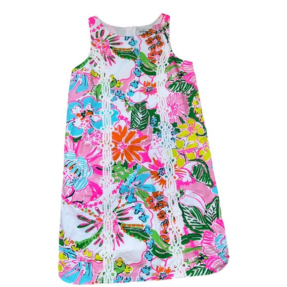 Lilly Pulitzer x Target Nosey Posie Shift Dress Girls XL 14/16 - Picture 2 of 6